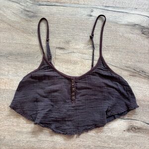 Urban Outfitters Brown Flowy Cropped Cami